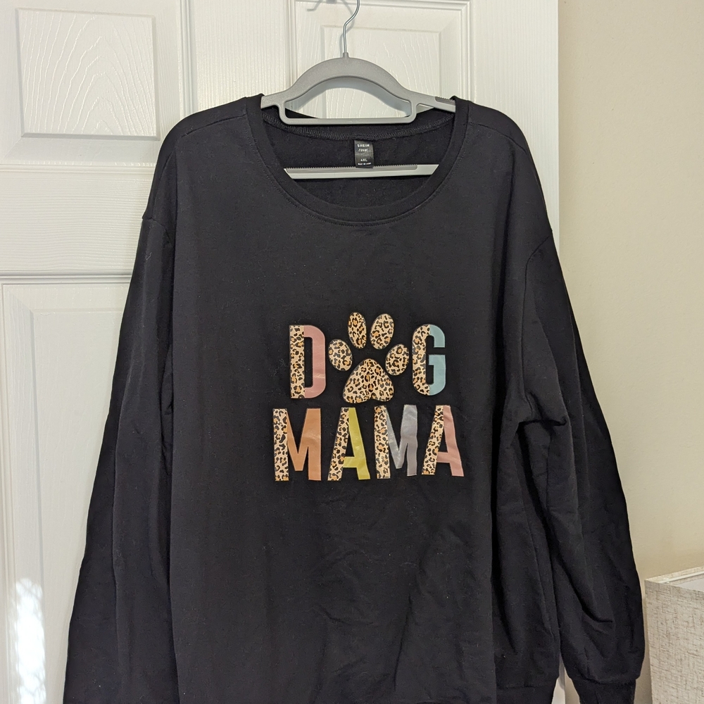 SHEIN Black 'Dog Mama' Sweatshirt